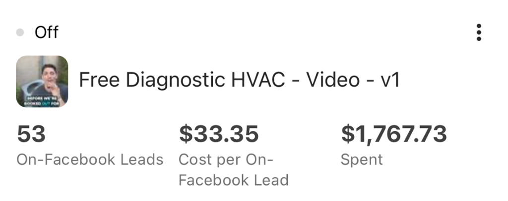 Home repair campaign showing more than 1000 leads